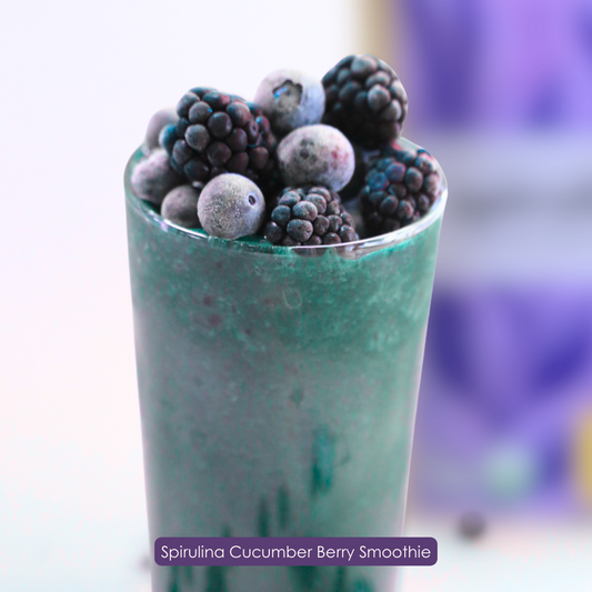 Spirulina Cucumber Berry Smoothie