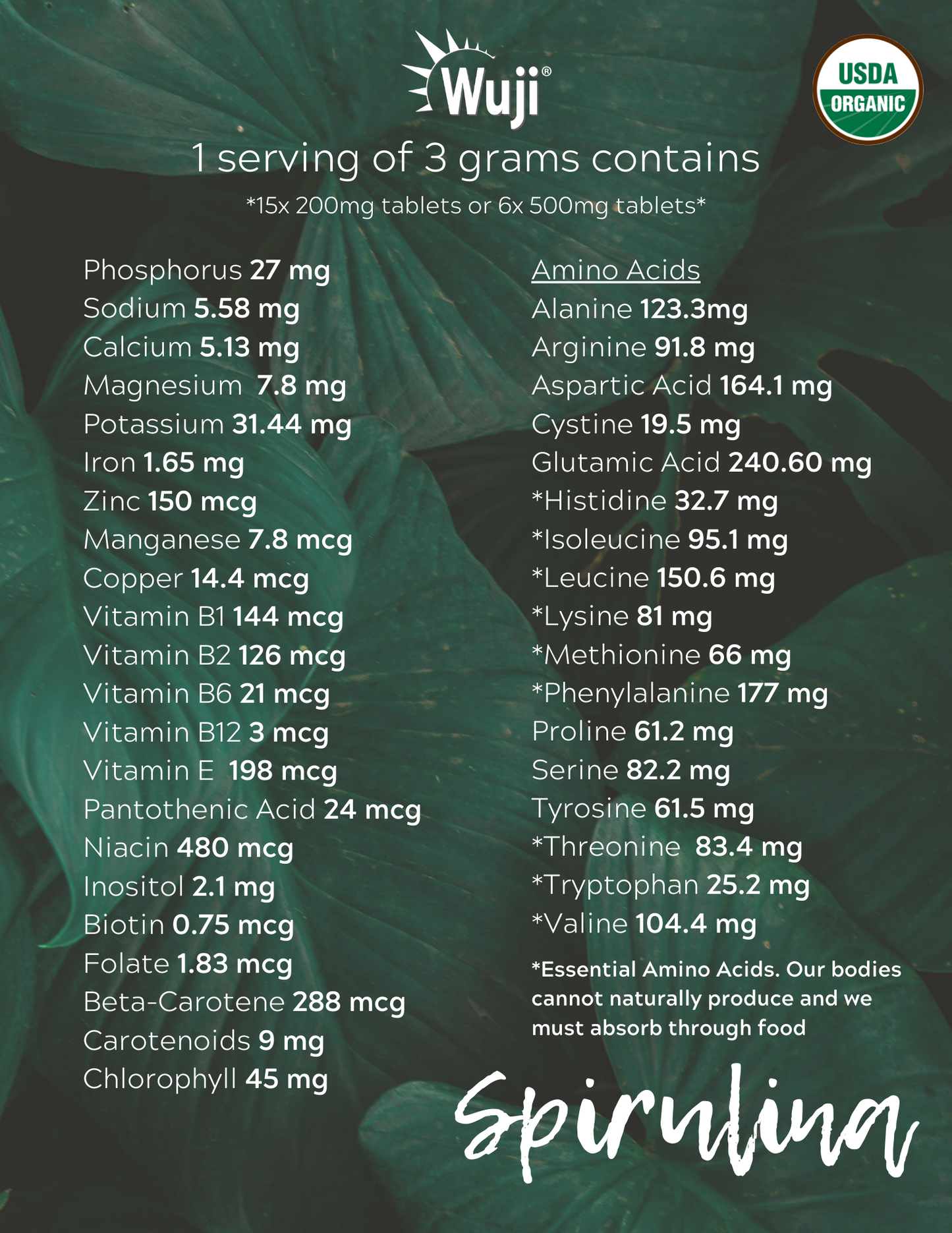 Wuji Organic Spirulina